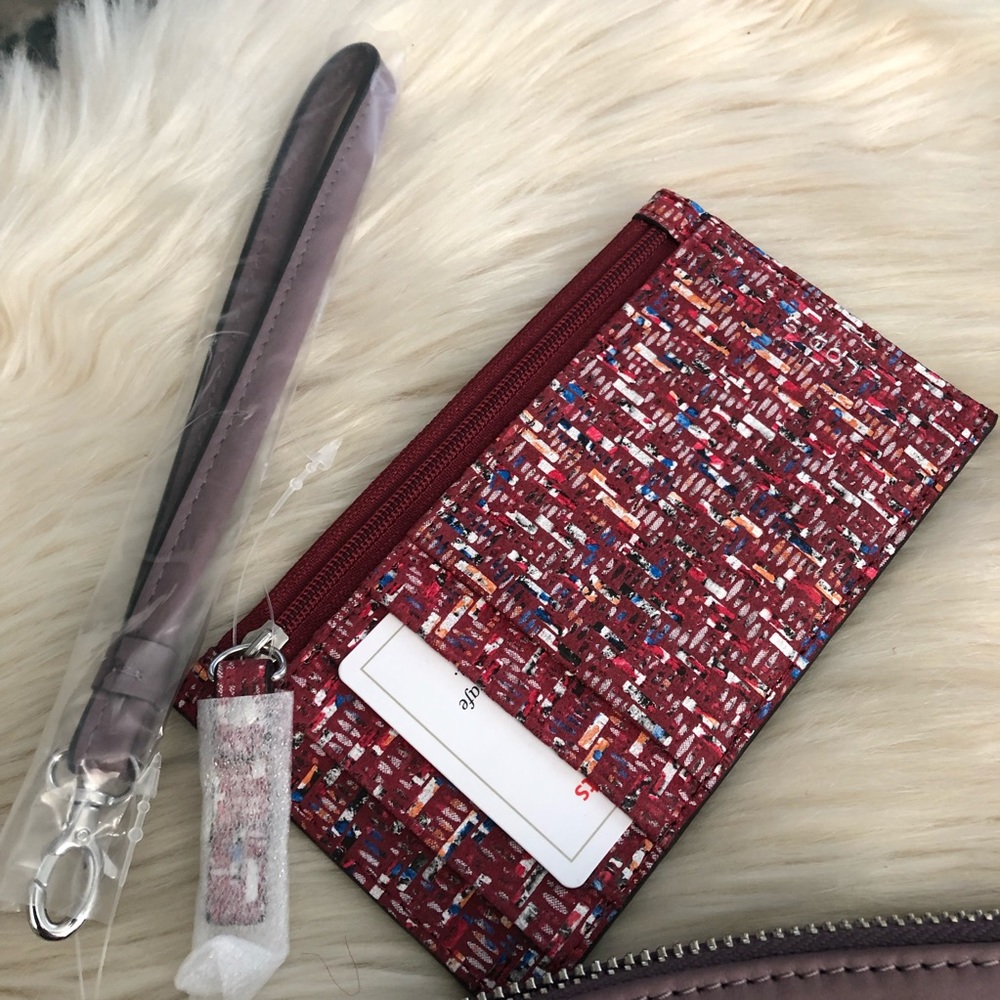 NWT Lodis purple leather wristlet with card case wallet - Picture 2 of 10